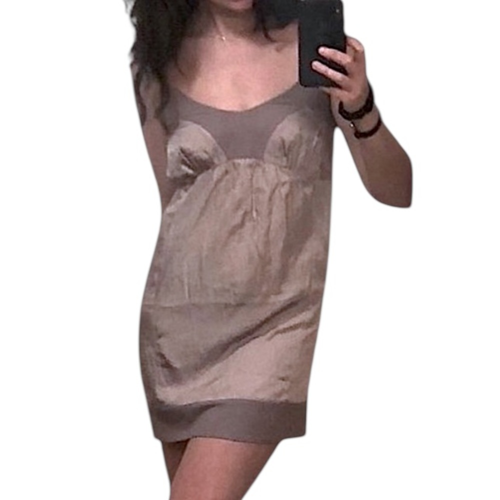 Y2K Vtg MK2K Lavender Silk & Silk Crepe Sleeveless Sweetheart Mini Dress - XS